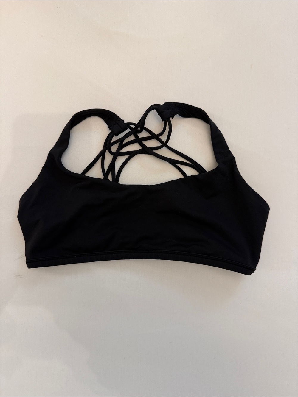 lululemon athletica Black Strappy Back Sports Bra size 8
